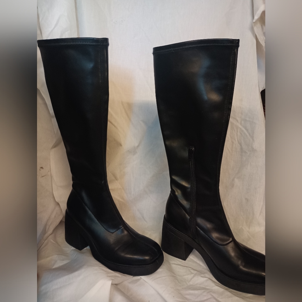 Wild fable Women's Azzahya Stretch Tall Dress Boots